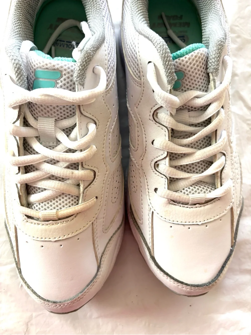 FILA White Aqua Memory Glimpse Walking Sneakers Shoes SZ 8.5 Worn 3X